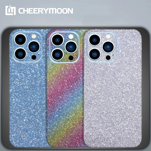 Colorful Glitter Bling Stickers For iPhone 14 13 12 11 Pro Max Back Sticker  For iPhone14 Plus XR XSMAX 13Mini Body Film - AliExpress